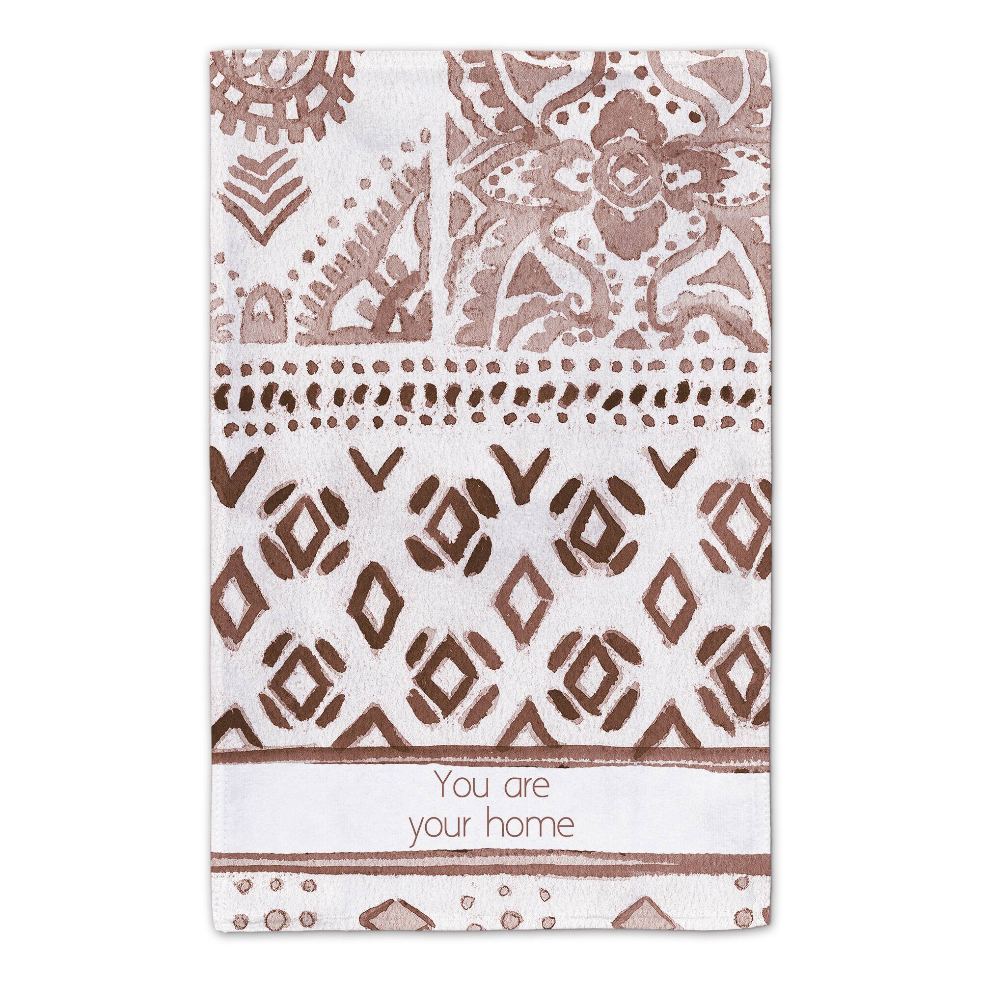 Deep Red You Are Home Tea Towel Set